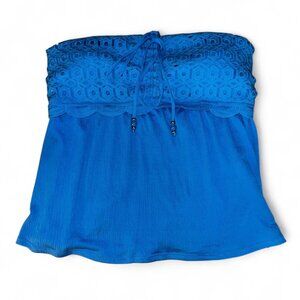 No Boundaries Women's Blue Halter Top